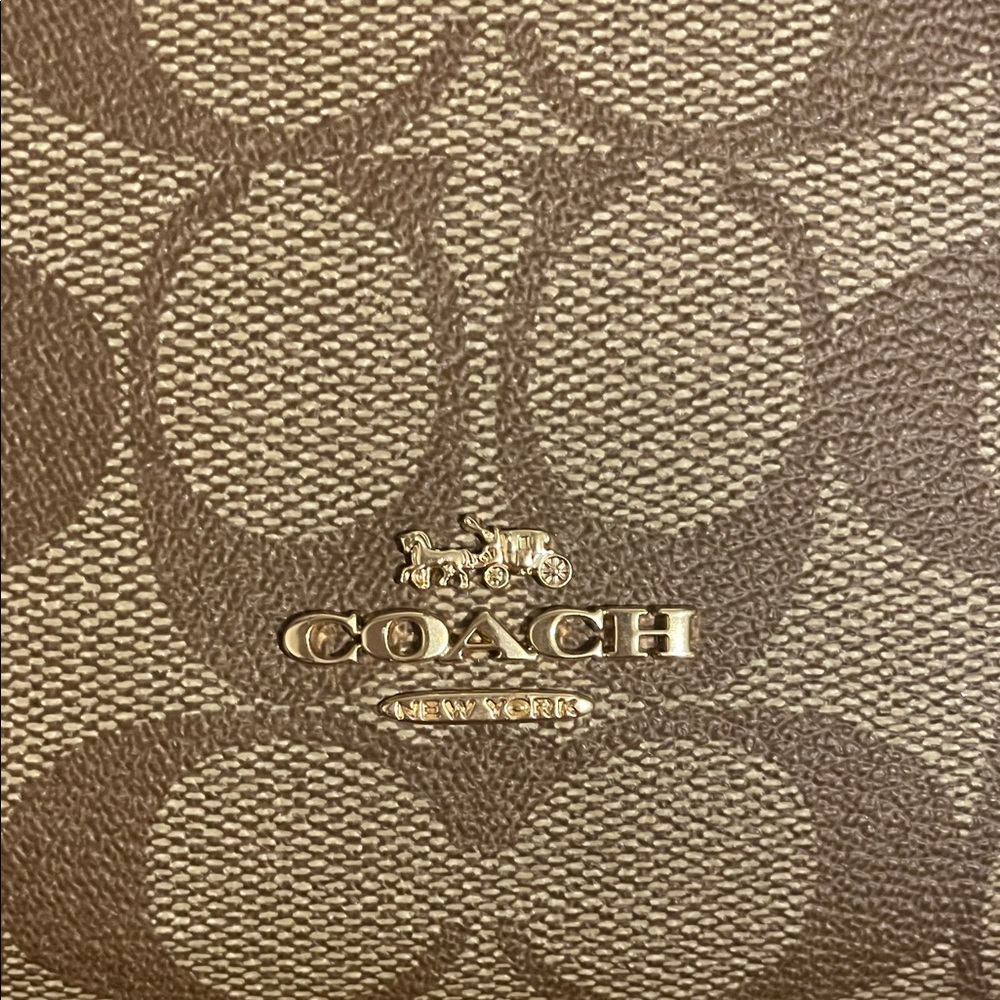 Coach Brown Signature Wristlet - Picture 2 of 4